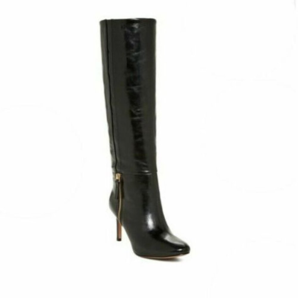 Nine West black leather heeled boots 7M (NEW)